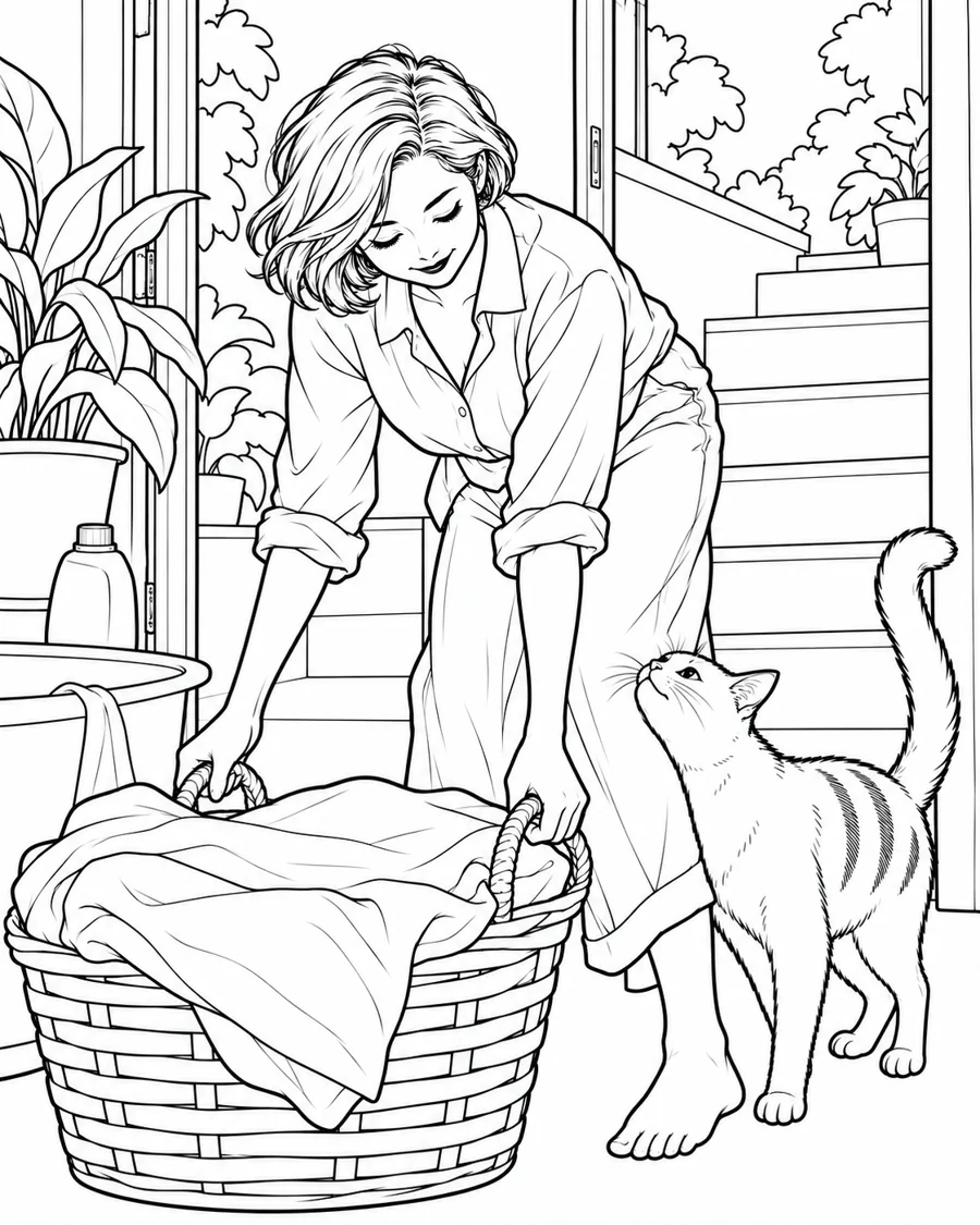 Fresh linen, a familiar companion, and an open door.